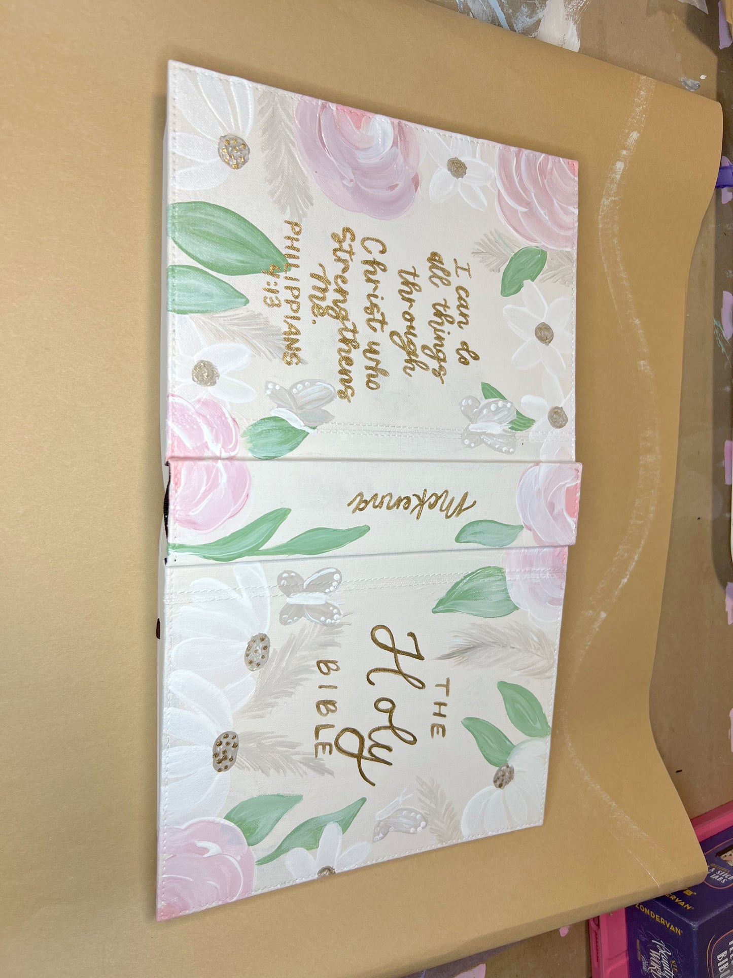 Customizable Hand Painted Bible