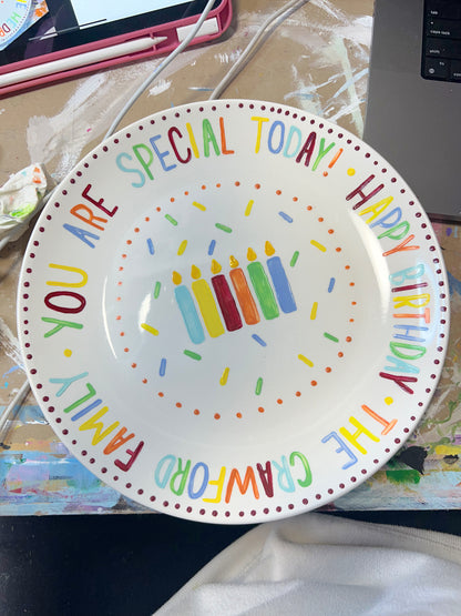 Customizable Celebratory Plate