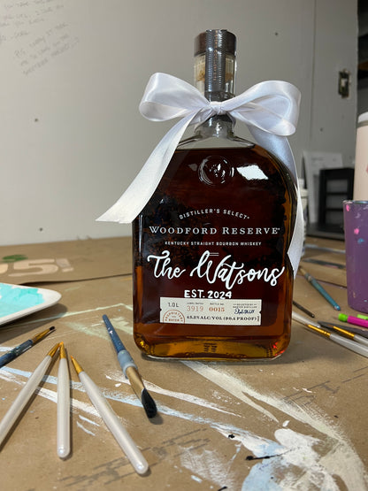 Customizable Celebratory Whiskey Bottle