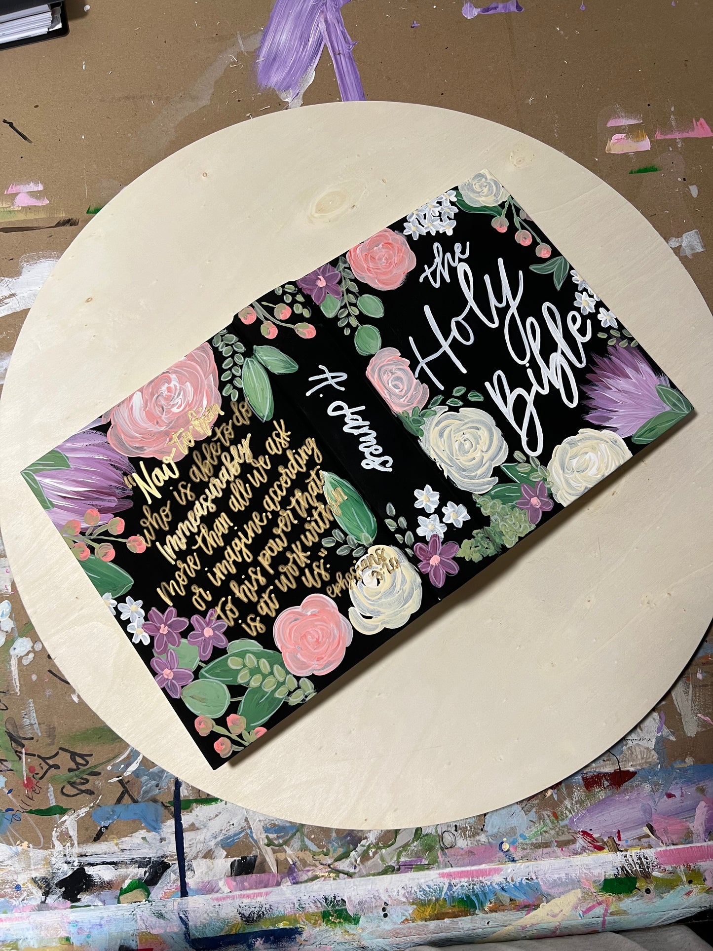 Customizable Hand Painted Bible